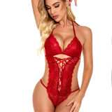 Women'S Deep V Camisole Lingerie One-Piece Sexy Teddy Lingerie Lace Onesie Sexy Pajamas