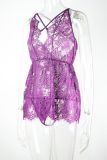 Women'S Sexy Strap Lace Night Dress See-Through Lace Pajama Dress
