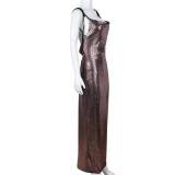 Women'S Spring Straps Low Back Maxi Chic Evening Dress