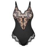 Women'S Autumn And Winter Straps Lace Patchwork Sexy Bodysuit Sexy Teddy Lingerie