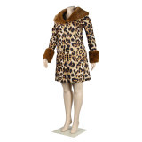 Plus Size Sexy Casual Printed Coat With Detachable Fur Collar