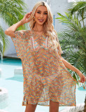 Summer Women'S Beach Knitting Shirt Loose Bikini Cover Up Holidays Beach Blouse
