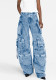 Women Fashion Patchwork Pocket Cargo Wide Leg Pants