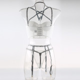 Women Halter Neck Garter Three-Piece Sexy Lingerie