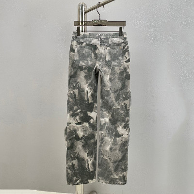 Street Trend Spring Camo Multi-Pocket Cargo Pants Loose Casual Pants