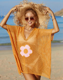 Women Beach Blouse Hollow Knitting Blouse Holidays Sleeveless Sun Protection Cover Up Shirt