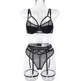Sexy 4-Piece Set Sprint Lace Lingerie Set With Leg Ring