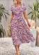 Summer Chic Casual Print Short Sleeve Slit Women Casual Dress