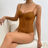 Women Summer Sexy See-Through Backless Lacemesh Bodysuit