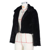 Women Loose Long Sleeve Fake Fur Jacket
