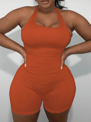 Women's Solid Tank Top Plus Size Bodysuit
