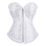 Zipper corset tummy control Tight Fitting corset bride dress court corset