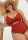 Plus Size Women Sexy Solid Bikini