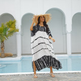 Beach Cover-Up Off-Shoulder Positioning Robe Beach Holidays Cover-Ups