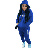 Spring Fleece Hoodies Pants Set Casual Two Piece Tracksuit