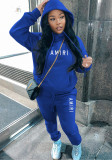 Spring Fleece Hoodies Pants Set Casual Two Piece Tracksuit