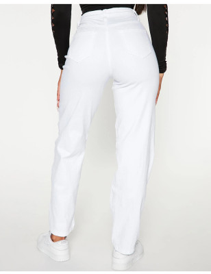 Women Washed Buckle Stretch Pant