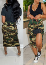 Street Trend Ladies Camouflage Bodycon Mini Dress