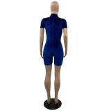 Women's Sexy Veet Short Sleeve Jumpsuit