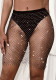 Rhinestone Fishnet Summer Sexy Hollow Mesh Diamond Skirt