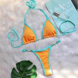 Women Sexy Bikini Patch Metallic Pearl Swimwear Two Pieces