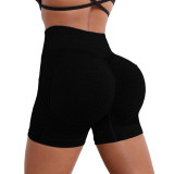 Three Point Yoga Pants Women's High Waist Butt Lift Peach Hip Stretch Tight Fitting Pants Sports Running Fitness Shorts