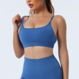 Ribbed Seamless Yoga Wear Long Sleeve Tracksuit Yoga Tank Top One-Piece Yoga Pants Women Gym Pants