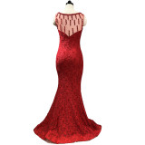 Women Summer Formal Party lace Long Dress Evening Dress