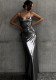 Women Spring Summer Shiny Halter Backless Sleeveless Bodycon Dress