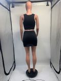 Women Sexy Tank Top and Mini Skirt Two-Piece Set
