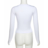Women's Spring Tops Fashion 3d Printed Long Sleeve Slim Fit Slim Fit T-Shirt