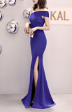 Off Shoulder Formal Party Evening Dress Women Fashion Party Long Elegant Slim Fit Sexy Fishtail Dress