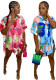 Women Fashion Sexy Printed Shirt Dress