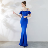 Formal Party Dress Fashion Luxury Bridal Wedding Toast Dress Mermaid Sexy Slim Fit Dress