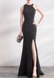 Women Elegant Halter Neck Slim Formal Party Maxi Mermaid Evening Dress