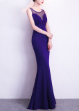 Women Elegant Slim Formal Party Maxi Mermaid Evening Dress