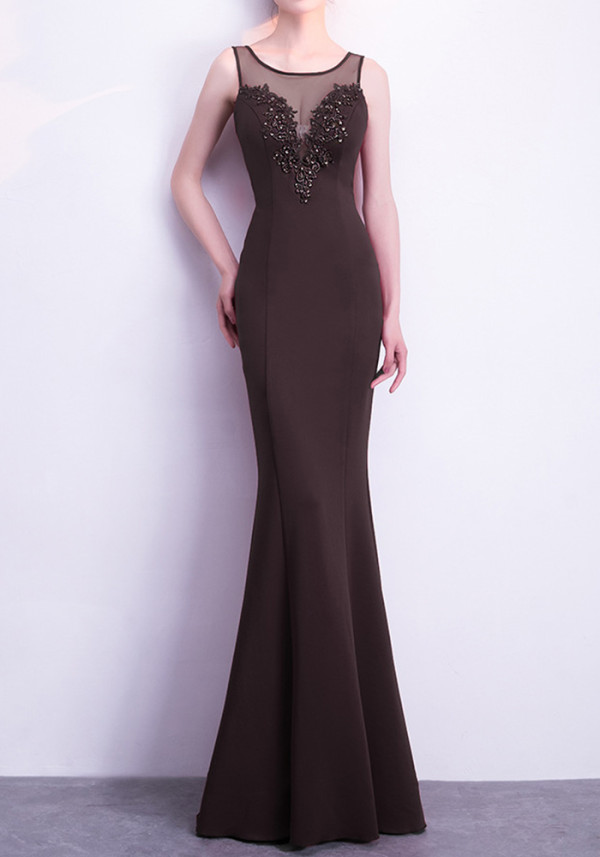 Women Elegant Slim Formal Party Maxi Mermaid Evening Dress