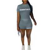 Ladies Print Letter Two-Piece Set