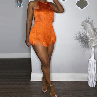 Summer Ladies Sexy Tassel Romper