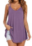 Summer Sexy V-Neck Double Straps Top Printed Vest T-Shirt For Women