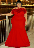 Plus Size Women Off Shoulder Strapless Dress