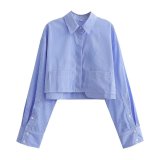 Spring Ladies Street Fashion Casual Striped Shirt