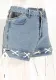 waist hollow out hem braided rope loose high waist wide leg hot denim shorts
