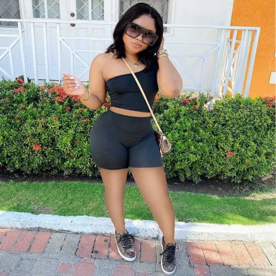 Women's Summer Fashion Sexy Slash Shoulder Suit