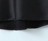 Spring women's solid color pullover v-neck suspenders silk satin texture dress