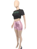 Spring Summer Women'S Metallic Candy Shorts