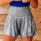 Women'S Elastic Glitter Sports Casual Shorts