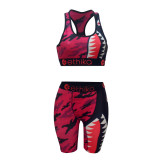 Women'S Cartoon Sport Casual Camouflage Two-Piece Cycling Suit