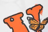 Letter Printed T-Shirt High Street Loose Hip-Hop Back Big V Butterfly Short-Sleeved Summer Top