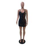 Sexy Straps Sequin Bodycon Club Dress